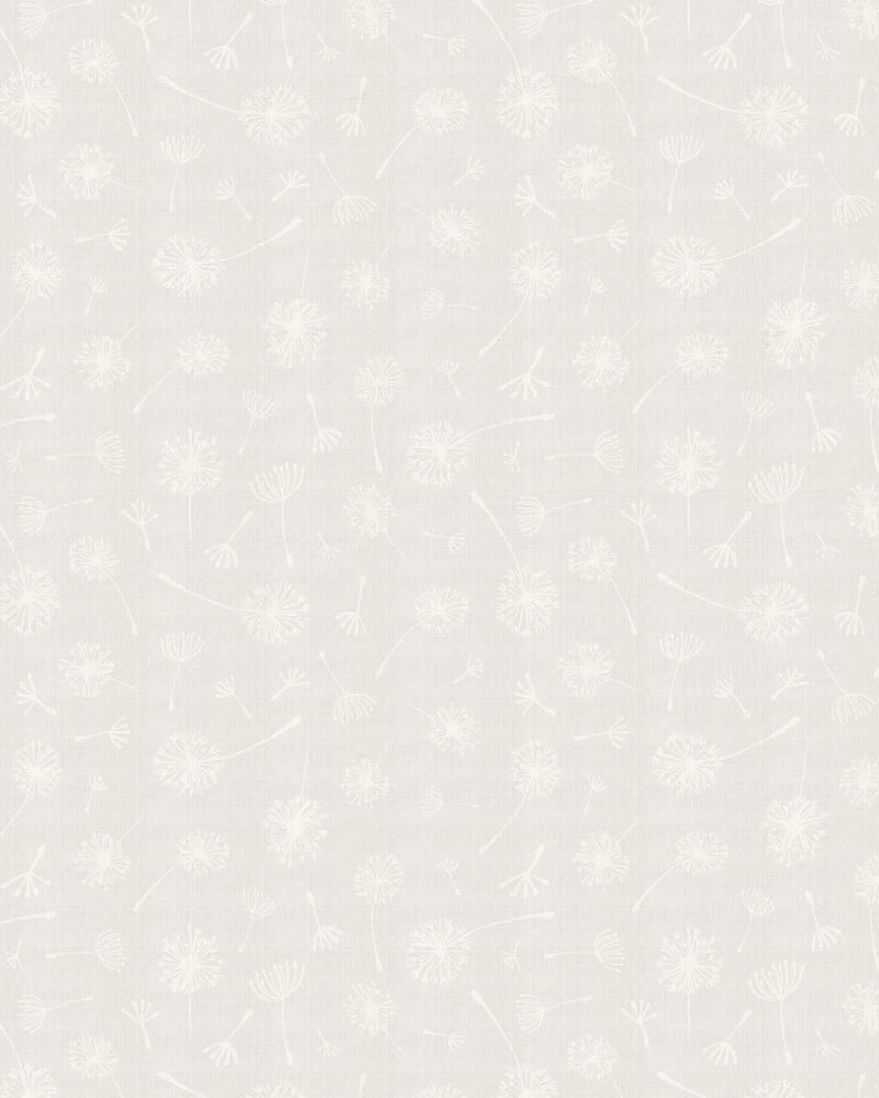 Dandelion's In The Wind in Soft Grey Wallpaper from Olive et Oriel where you can shop wallpaper and artworks online