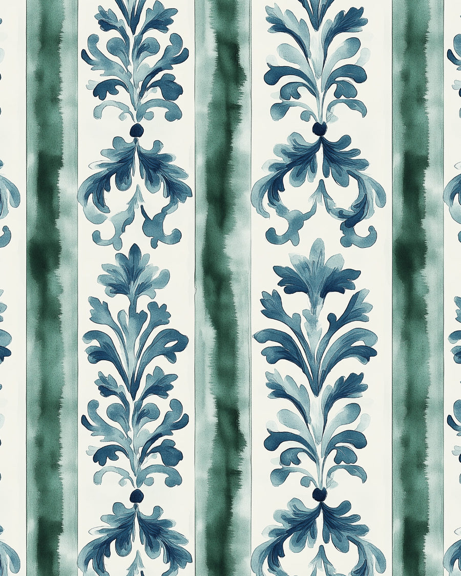 Venice Stripe Wallpaper from Olive et Oriel where you can shop wallpaper and artworks online