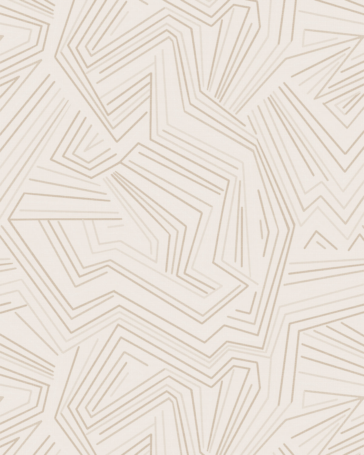 Abstract Line Art Beige Wallpaper