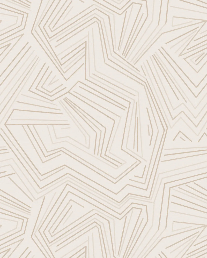Abstract Line Art Beige Wallpaper from Olive et Oriel where you can shop wallpaper and artworks online