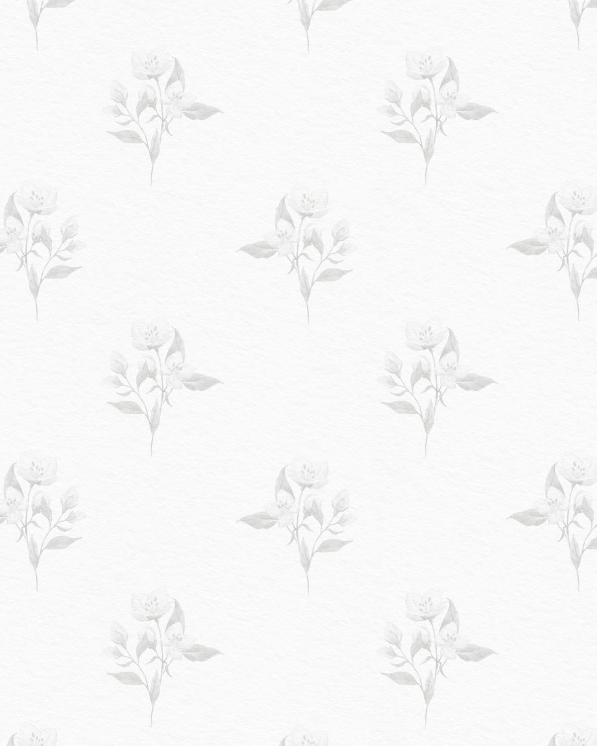 Homestead Flower Drop in Soft Grey Wallpaper