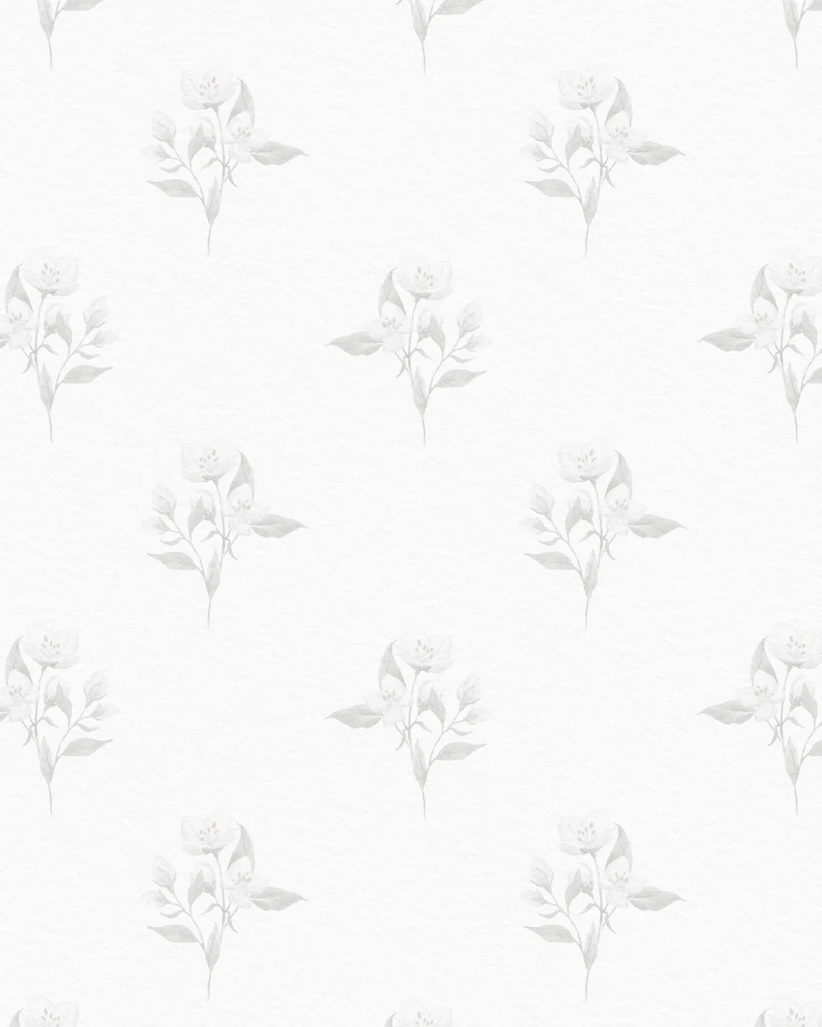 Homestead Flower Drop in Soft Grey Wallpaper from Olive et Oriel where you can shop wallpaper and artworks online