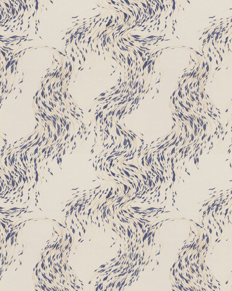 Atlantic Tides in Navy Blue Wallpaper from Olive et Oriel where you can shop wallpaper and artworks online