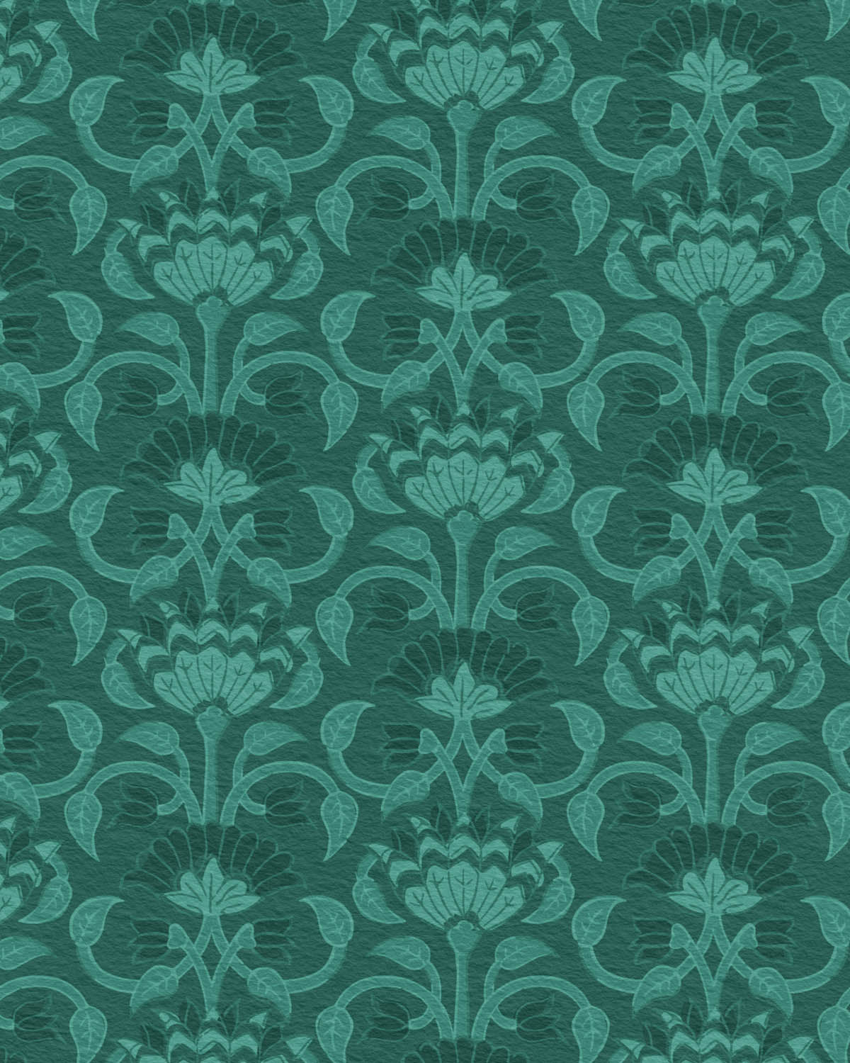 Country Belle Floral Dark Green Wallpaper