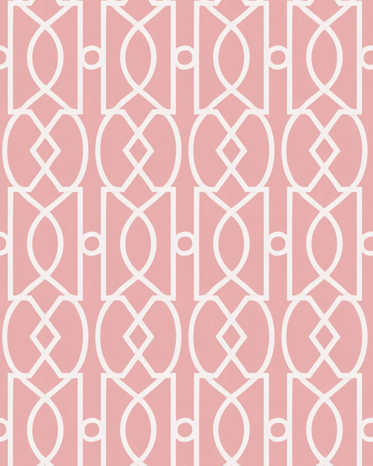 Trellis Luxe in Peach Pink Wallpaper from Olive et Oriel where you can shop wallpaper and artworks online