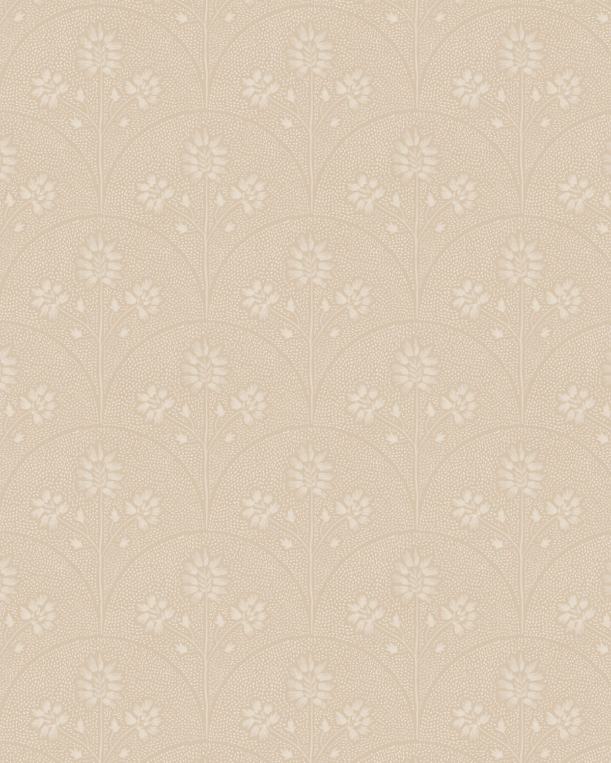 Country Scallops Beige Wallpaper