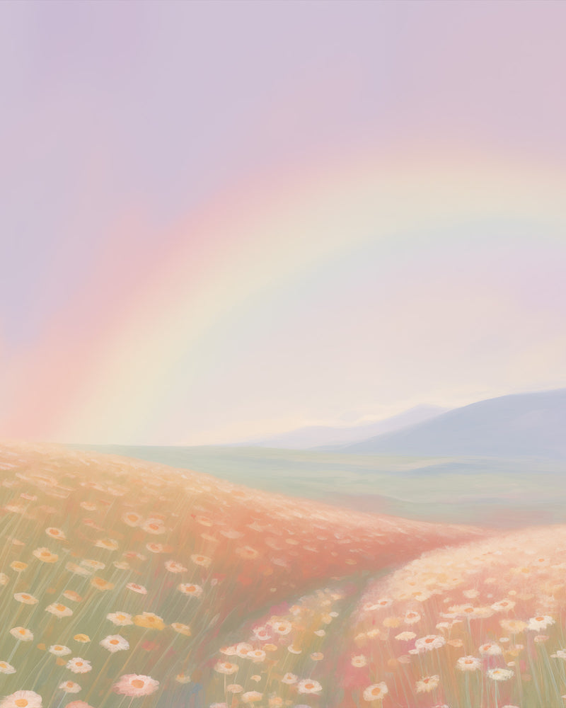 Rainbow Fields Wallpaper Mural