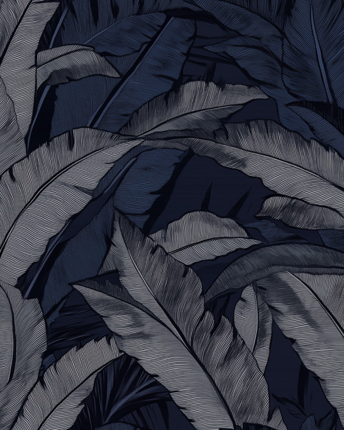 Maui in Navy Blue Commercial Vinyl Wallcovering