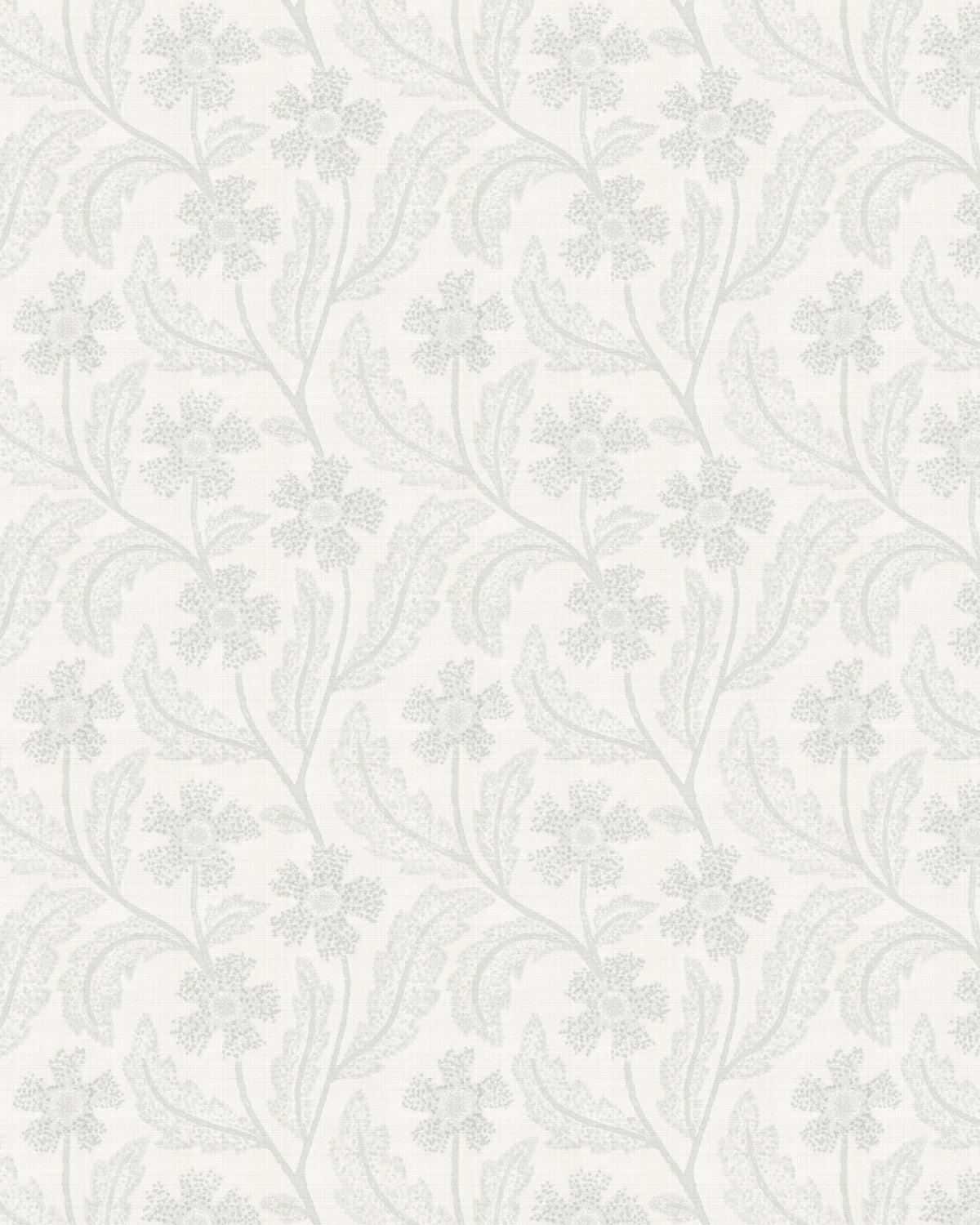 Farmhouse Flowers Faint Blue & Grey Wallpaper