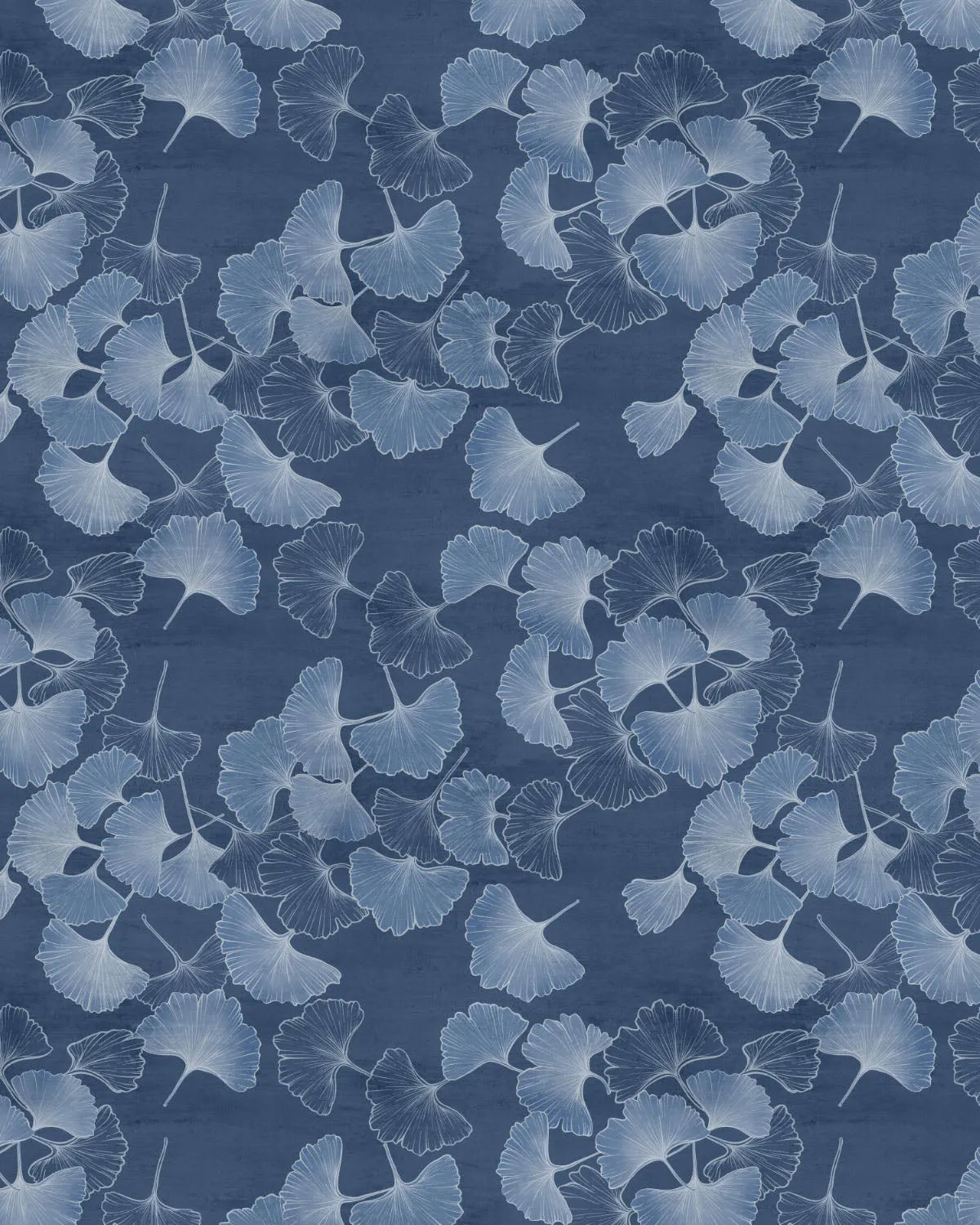 Ginkgo Leaf Navy Blue Wallpaper from Olive et Oriel where you can shop wallpaper and artworks online