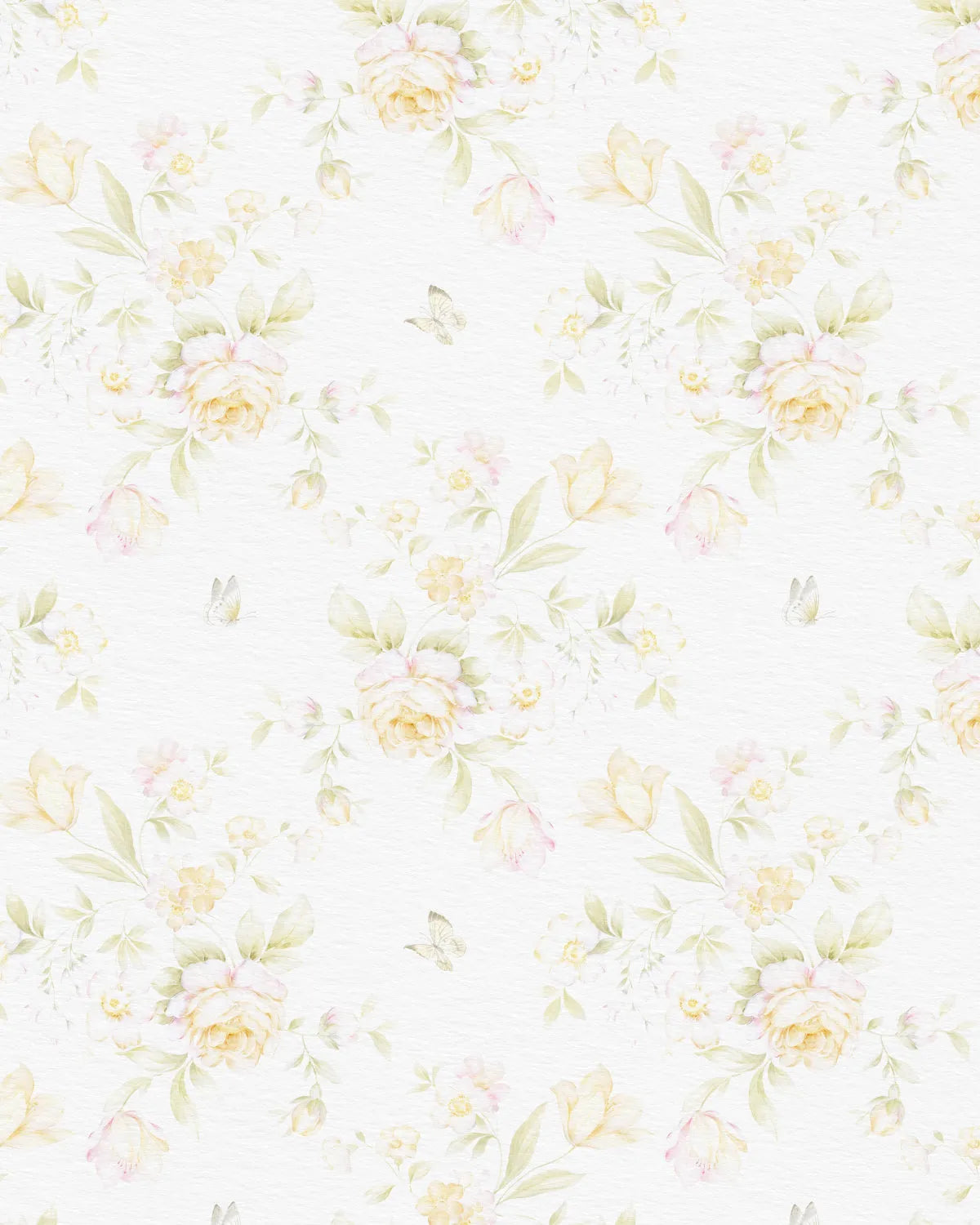 Sweet Butterfly garden Wallpaper from Olive et Oriel where you can shop wallpaper and artworks online