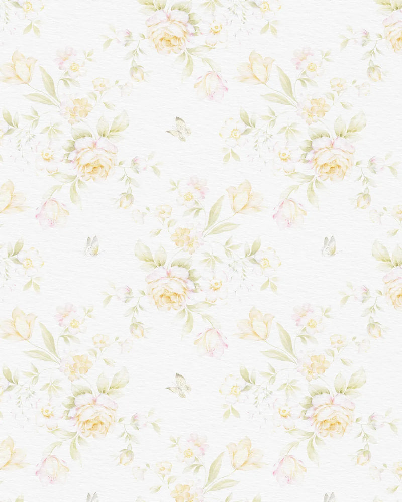 Sweet Butterfly garden Wallpaper from Olive et Oriel where you can shop wallpaper and artworks online