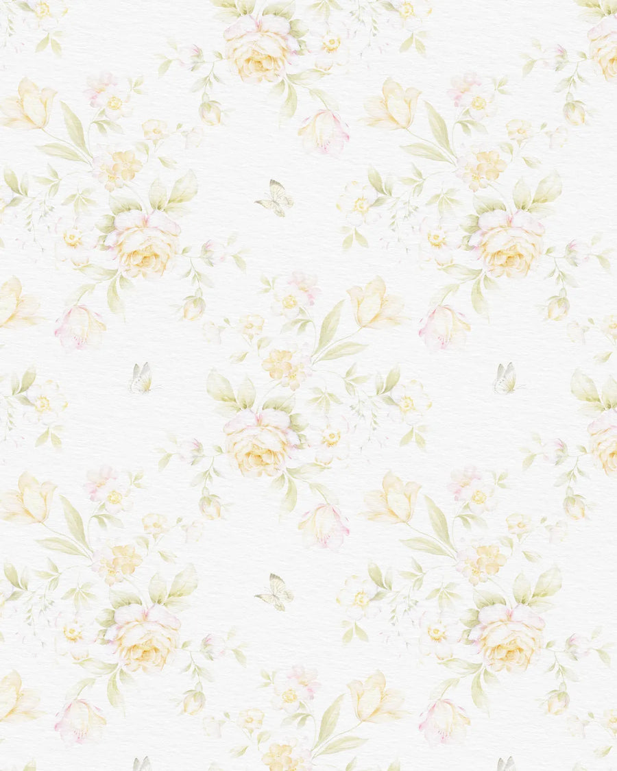 Sweet Butterfly garden Wallpaper from Olive et Oriel where you can shop wallpaper and artworks online