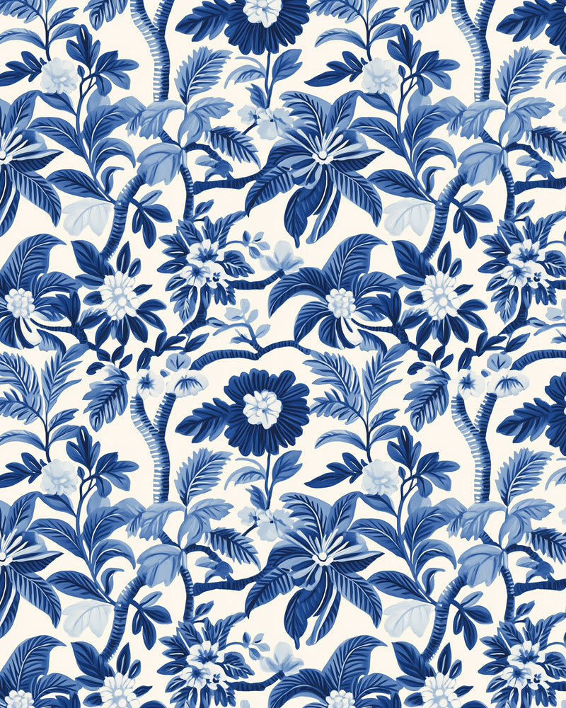 Colonial Floral Wallpaper