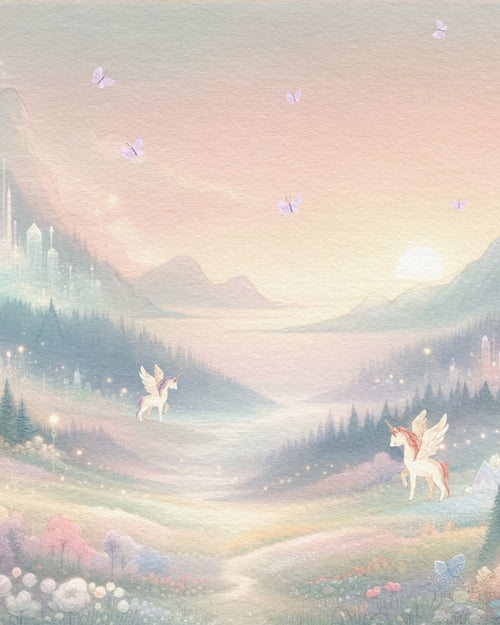 Whimsical Unicorn Fantasy Wallpaper Mural