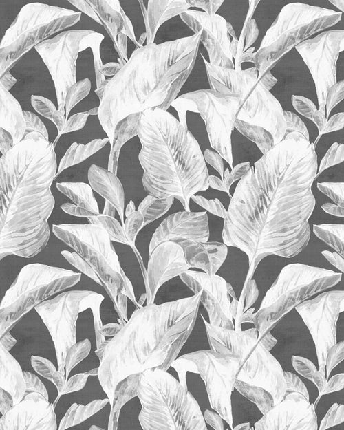 Oasis Palms Black & White Wallpaper