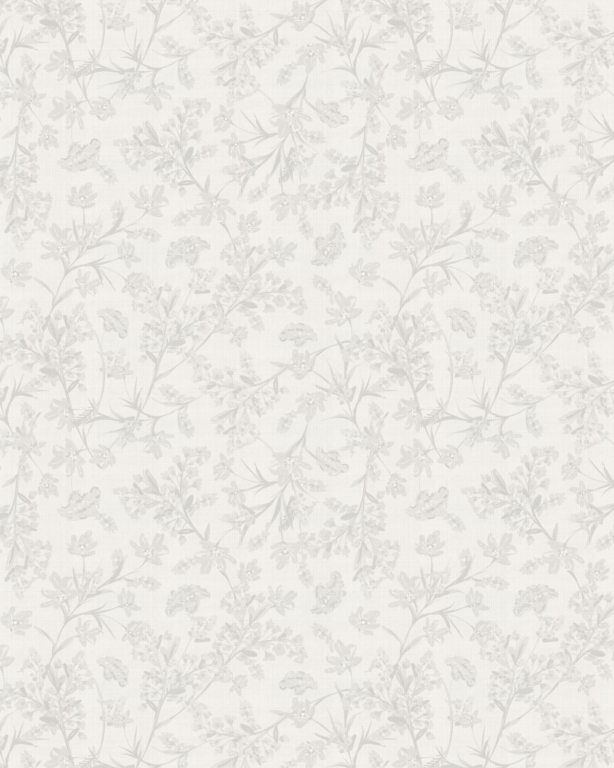 Garden Foliage in Soft Grey Wallpaper