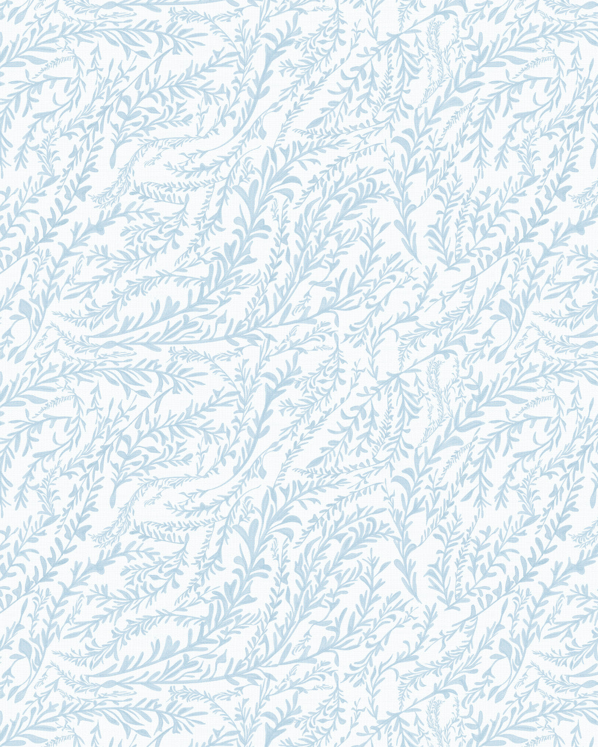 Hamptons Sea Leaves in Coastal Blue Wallpaper from Olive et Oriel where you can shop wallpaper and artworks online