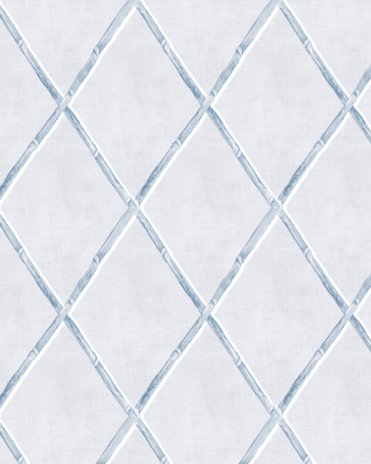 Bamboo Lattice in Coastal Blue Wallpaper