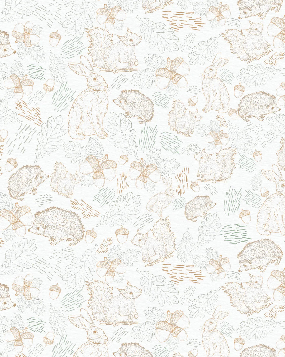 Woodland Animal Friends Wallpaper from Olive et Oriel where you can shop wallpaper and artworks online