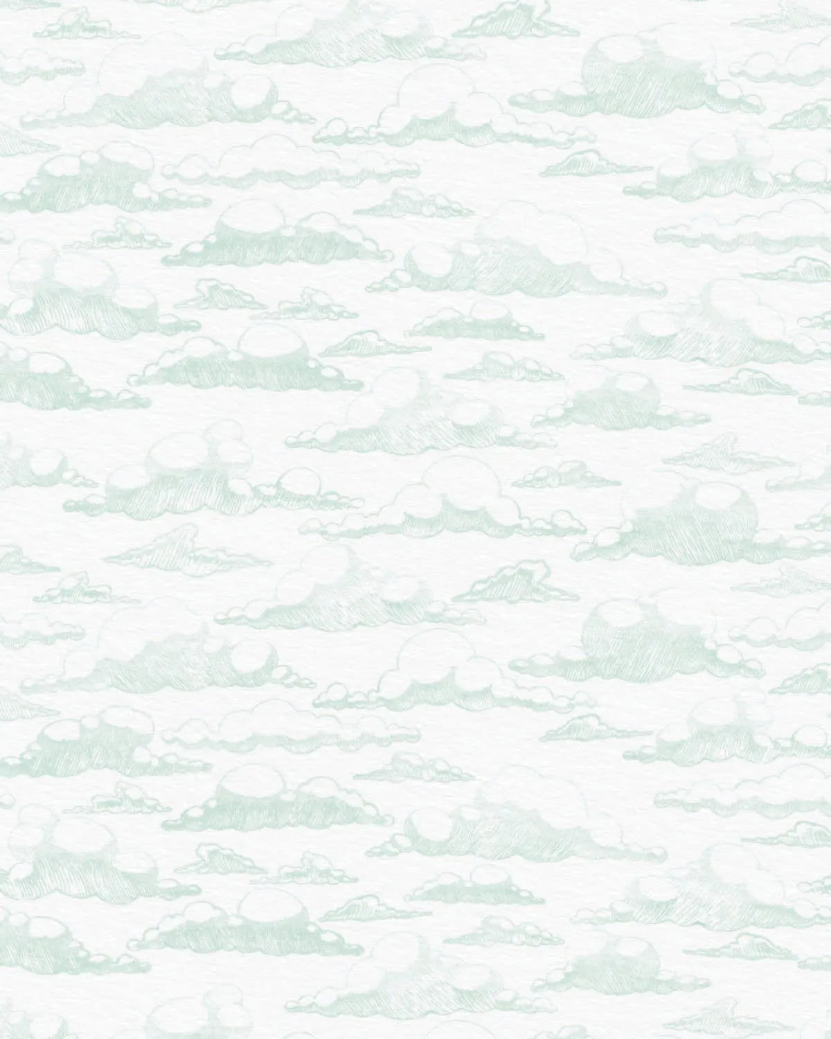 Cloudy Days in Sage Green Wallpaper from Olive et Oriel where you can shop wallpaper and artworks online