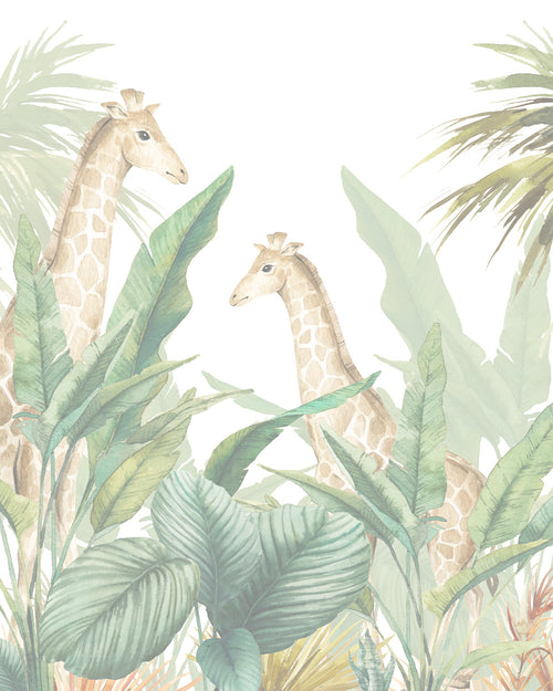 Jungle Giraffes Wallpaper Mural
