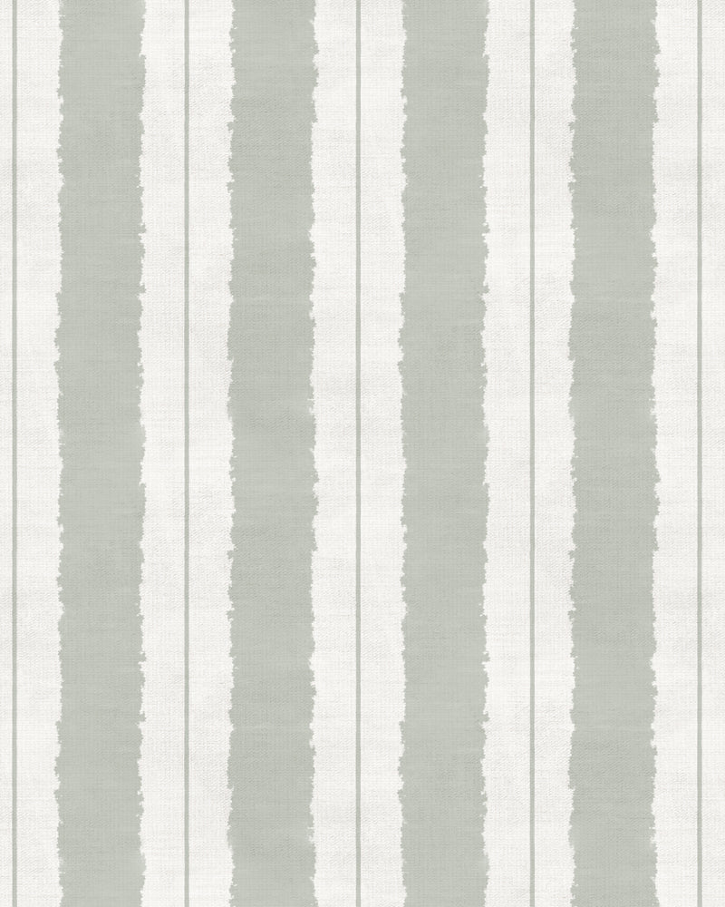 Painterly Stripes In Eucalyptus Green Wallpaper