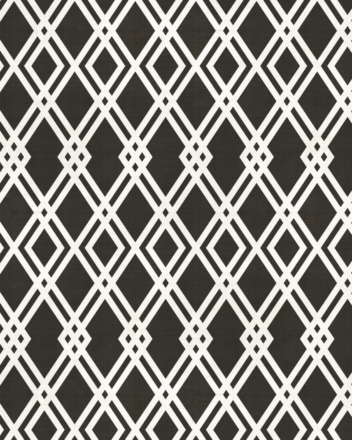 Luxe Lattice Black & White Wallpaper