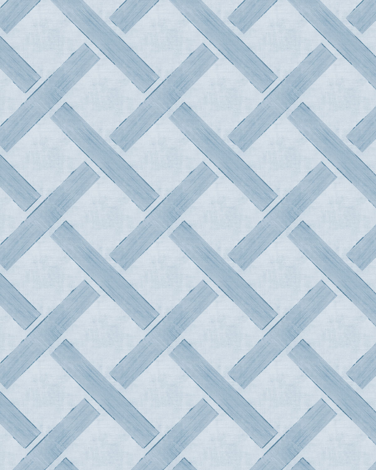 Criss Cross Lattice in Coastal Blue Wallpaper