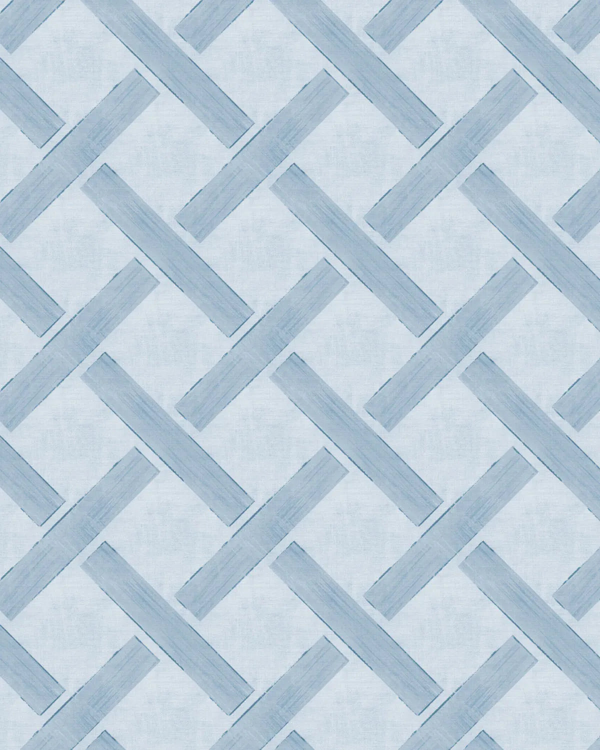 Criss Cross Lattice in Coastal Blue Wallpaper from Olive et Oriel where you can shop wallpaper and artworks online