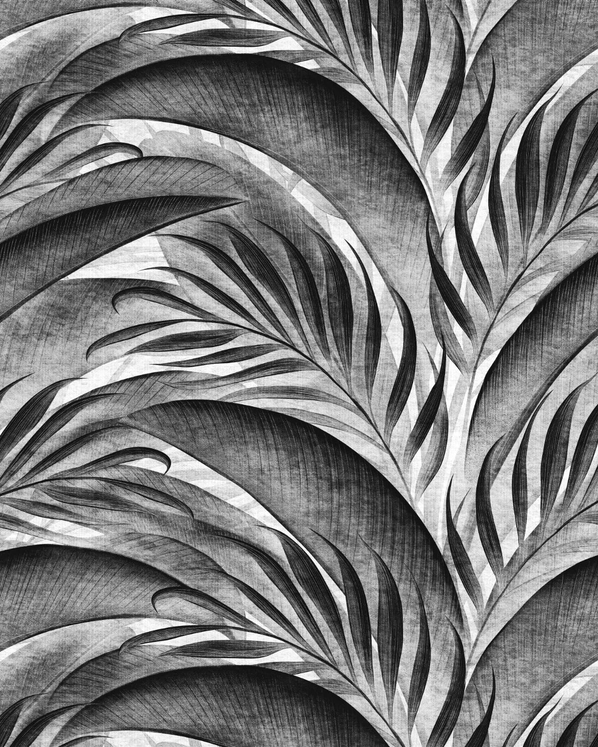 Palm City Black & White Wallpaper from Olive et Oriel where you can shop wallpaper and artworks online