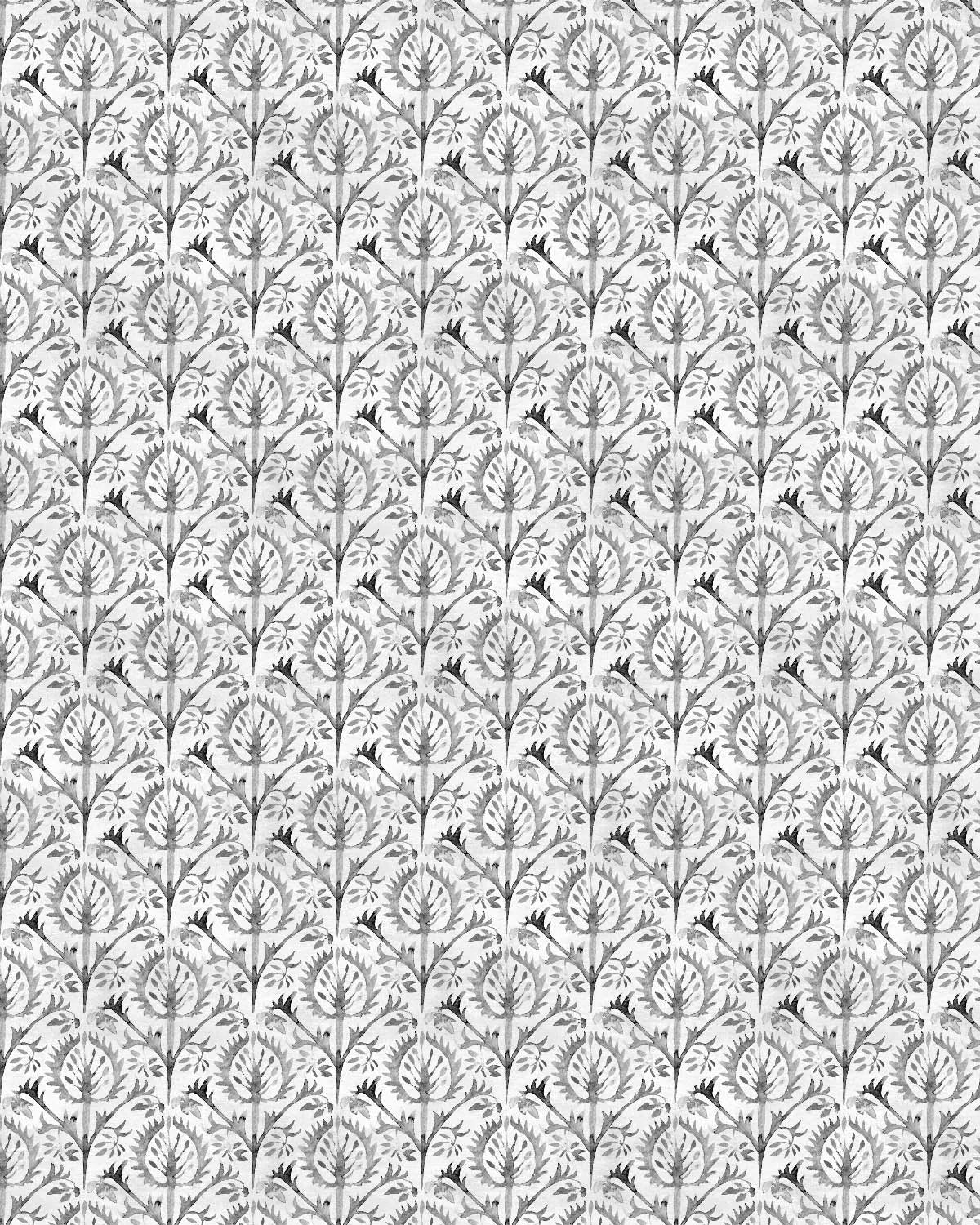 Ink Stamp Black & White Wallpaper from Olive et Oriel where you can shop wallpaper and artworks online