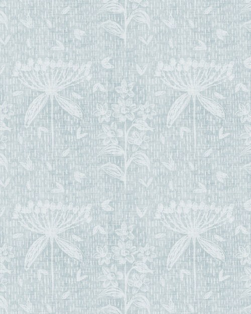 Country Stems in Blue Wallpaper