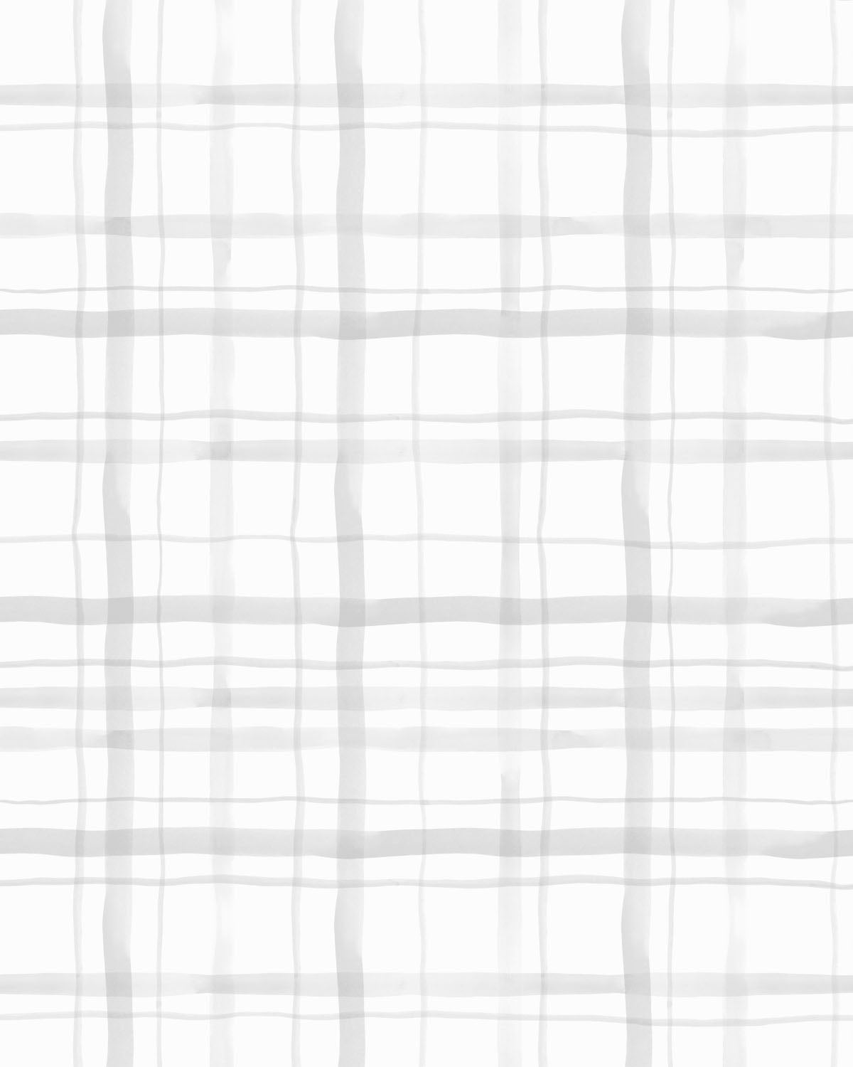 Watercolour Plaid Grey Wallpaper