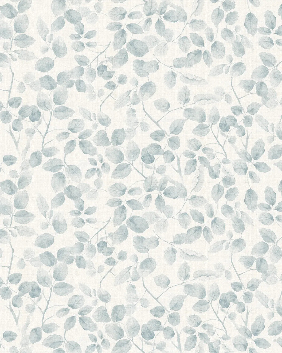Leafy Country Foliage in Blue & White Wallpaper from Olive et Oriel where you can shop wallpaper and artworks online