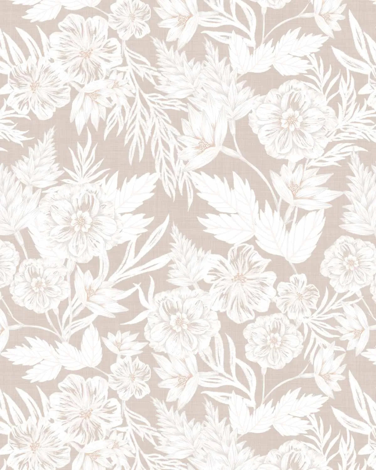 Regency Floral in Sahara Wallpaper from Olive et Oriel where you can shop wallpaper and artworks online