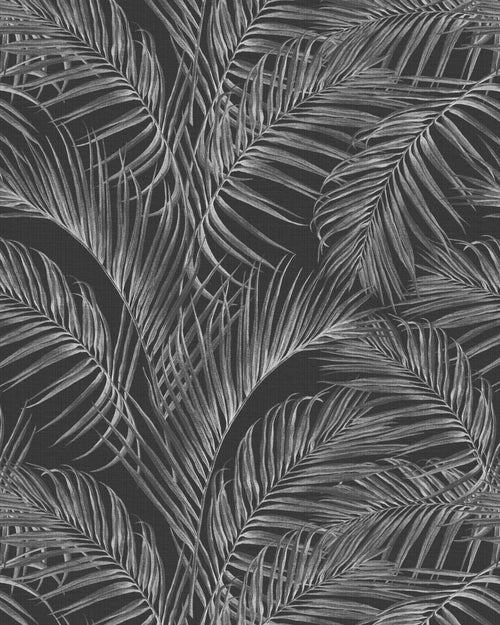 Palm Escape Black & White Wallpaper