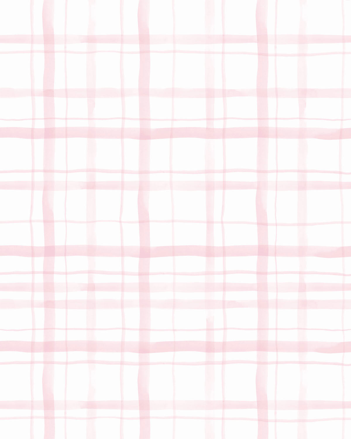 Watercolour Plaid Light Pink Wallpaper