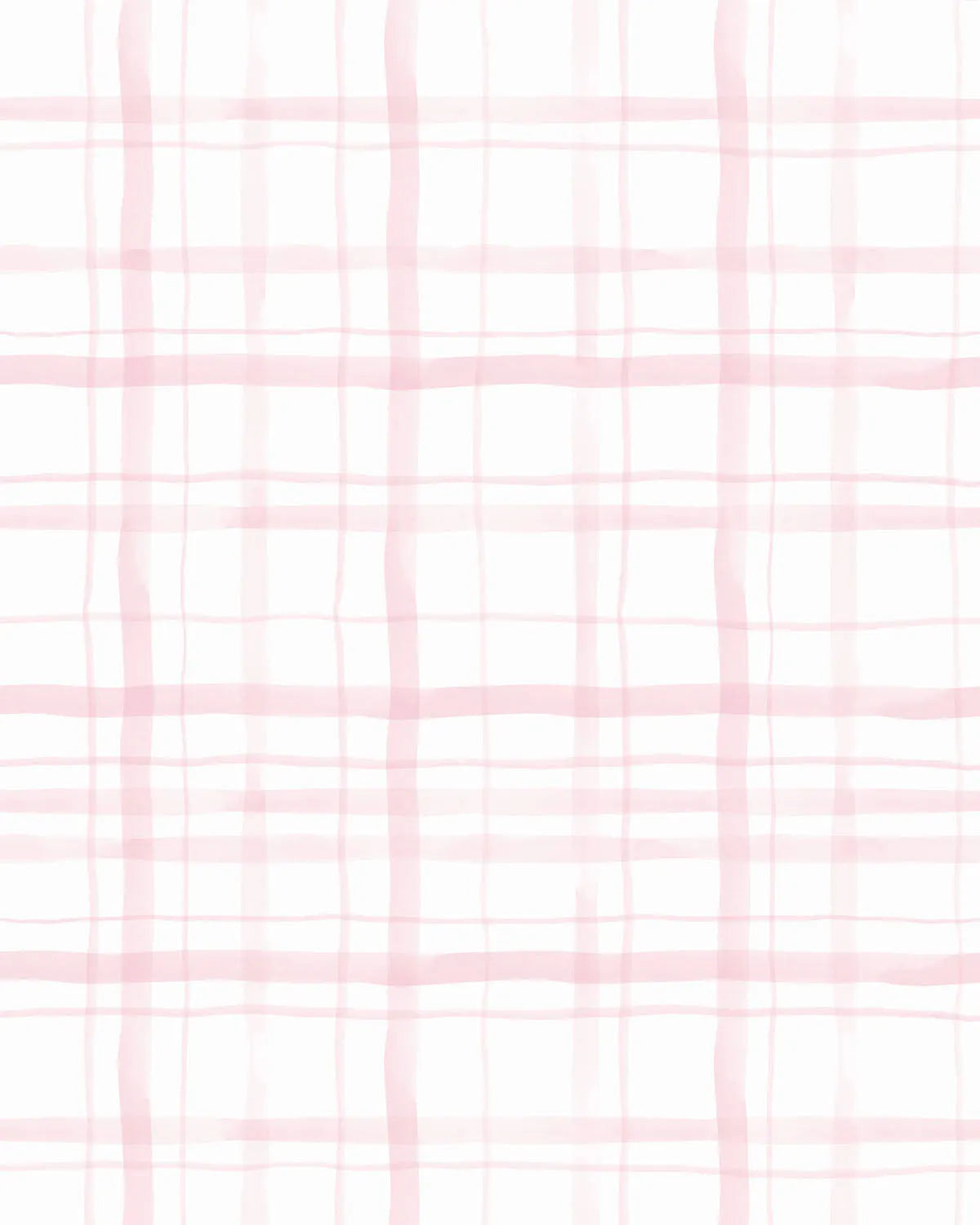 Watercolour Plaid Light Pink Wallpaper from Olive et Oriel where you can shop wallpaper and artworks online