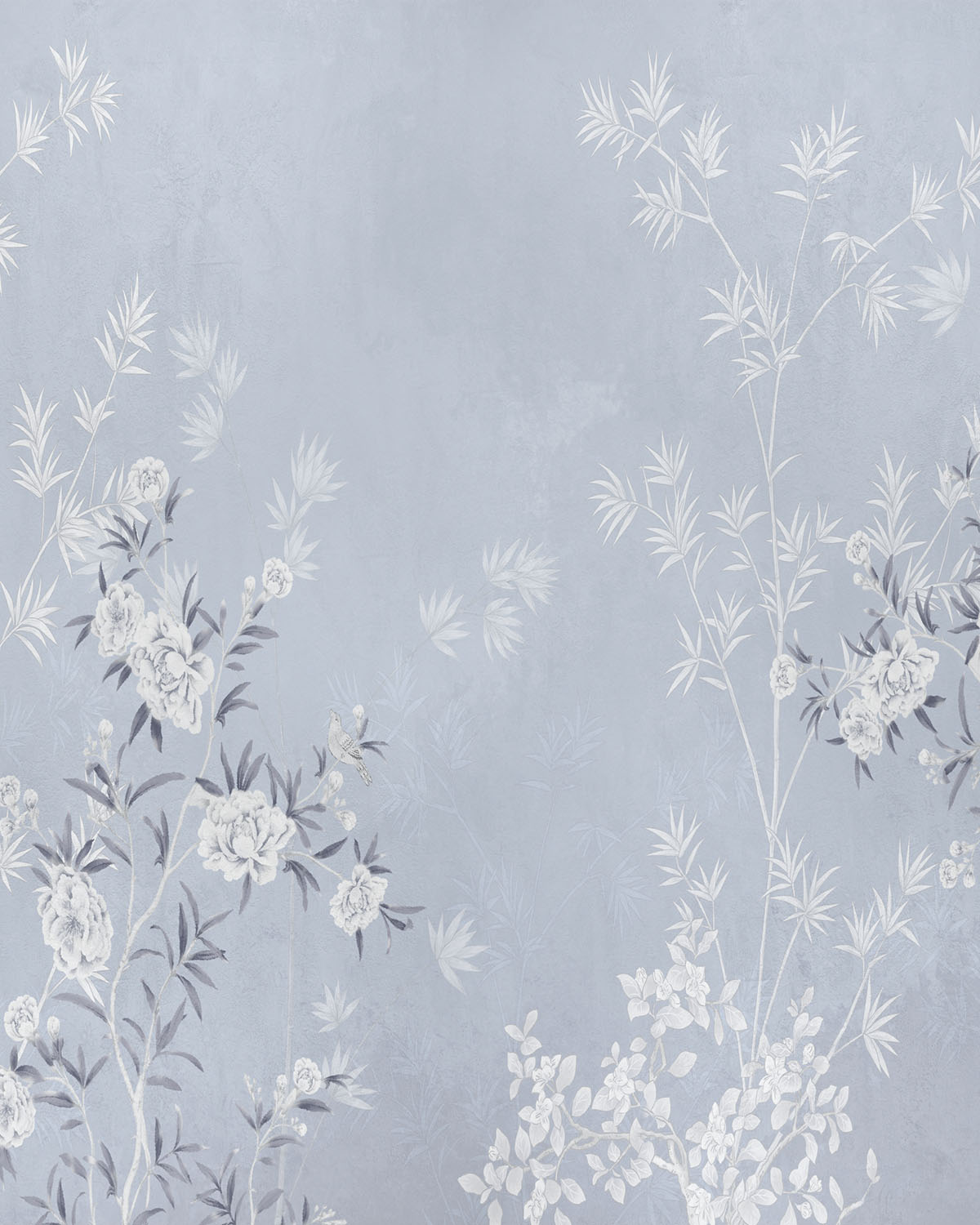 Chinoiserie Bamboo in Blue Wallpaper