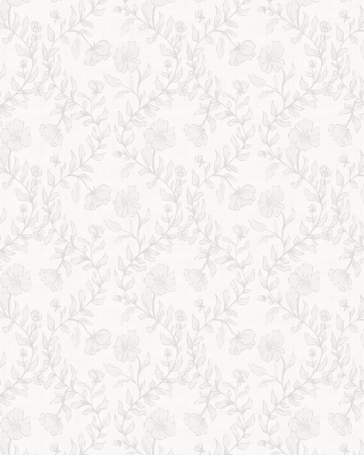 Country Floral Climber in Soft Grey Wallpaper from Olive et Oriel where you can shop wallpaper and artworks online