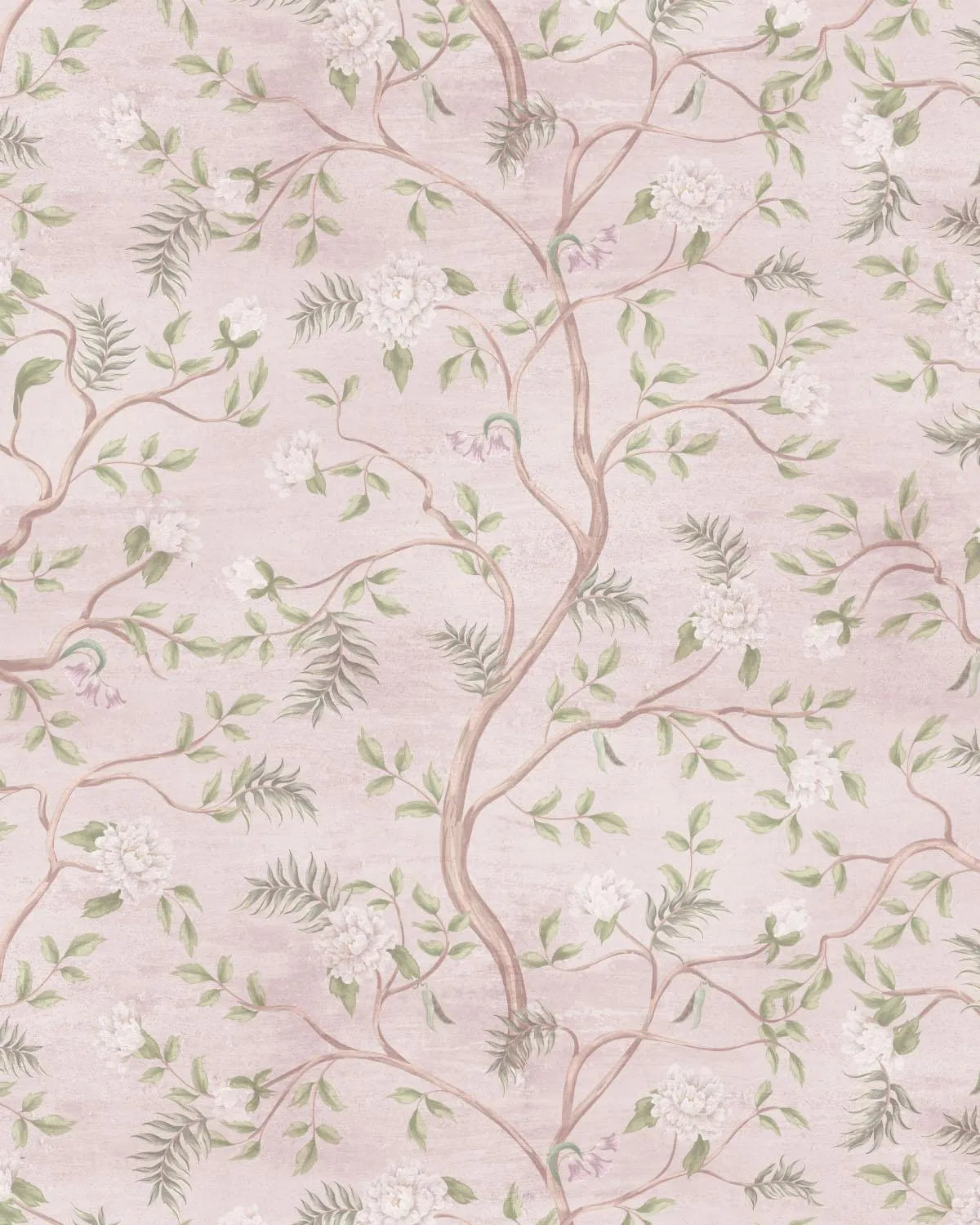 Eastern Vines Pink Wallpaper from Olive et Oriel where you can shop wallpaper and artworks online