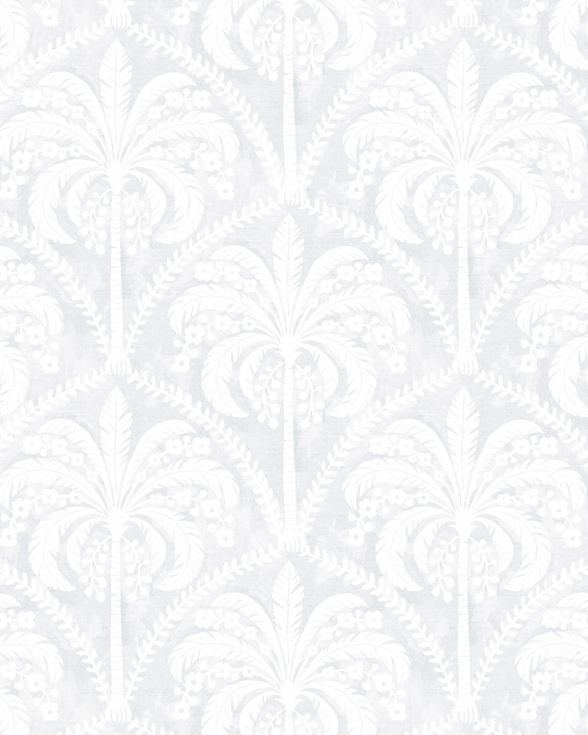 Priano Palms in Light Grey Wallpaper