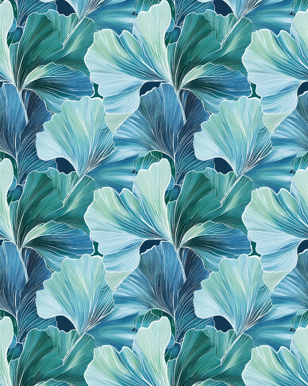 Ginkgo in Blue Wallpaper