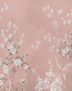 Chinoiserie Bamboo in Dusty Pink Wallpaper