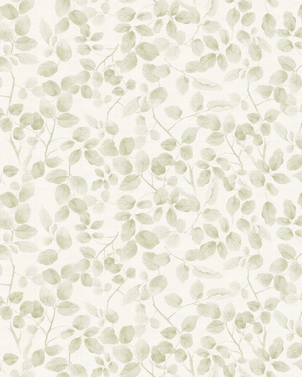 Leafy Country Foliage in Sage Green Wallpaper from Olive et Oriel where you can shop wallpaper and artworks online