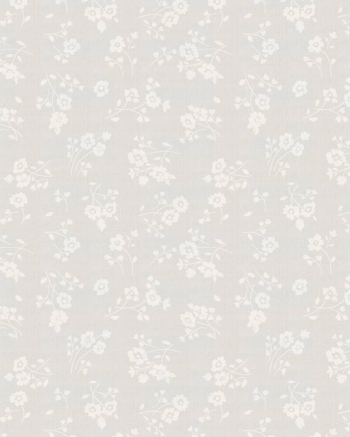 Falling Posies in Soft Grey Wallpaper from Olive et Oriel where you can shop wallpaper and artworks online