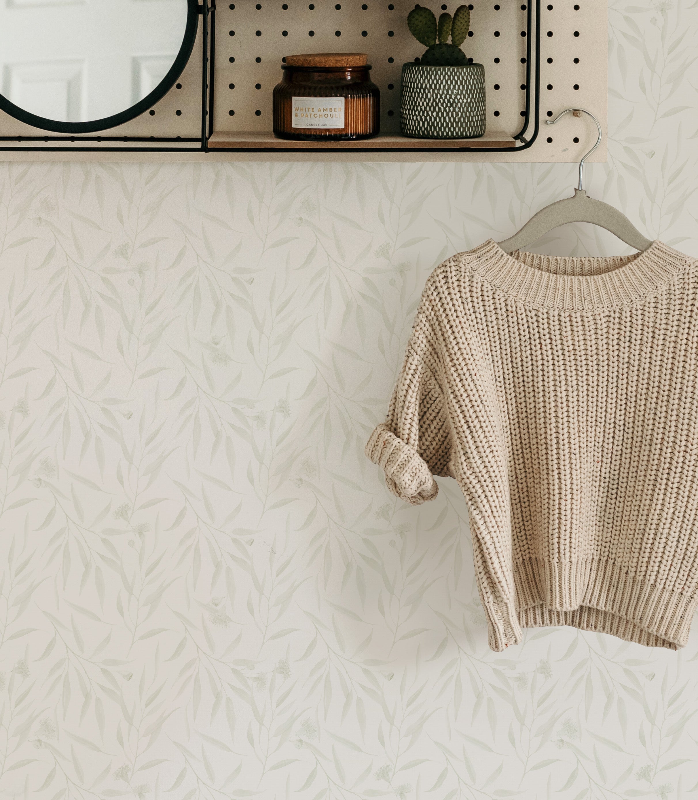 Australiana Foliage in Eucalyptus Green Wallpaper