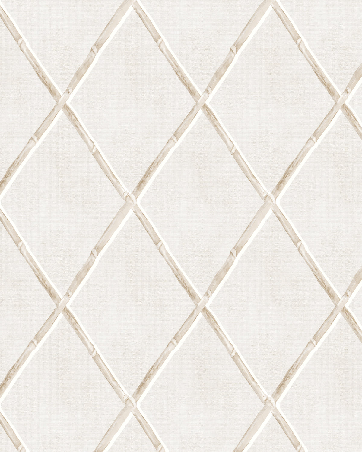 Bamboo Lattice in Beige Wallpaper