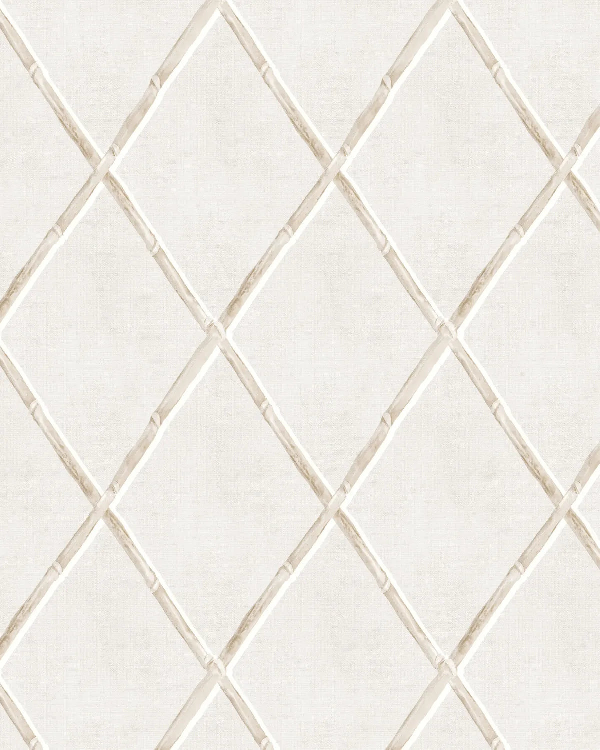 Bamboo Lattice in Beige Wallpaper from Olive et Oriel where you can shop wallpaper and artworks online